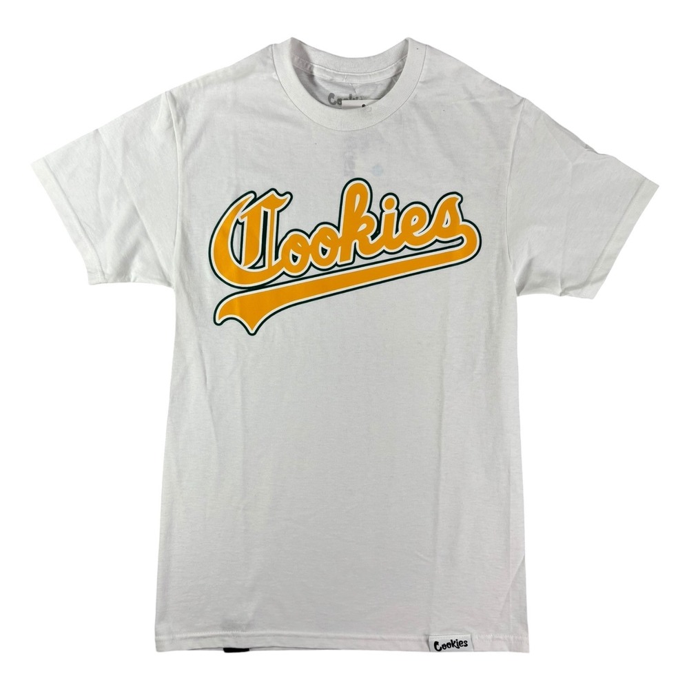 Cookies Ivy League SS Tee White Forest Green Yellow Logo T-Shirt CM241TSP96 S